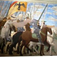 Arezzo P. Delle Francesca, Victoire de Constantin sur le pont Milvius